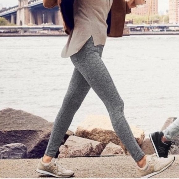 Athleta Herringbone Metro High Rise Leggings Pockets Grey Gray Black Print XS - Picture 1 of 11